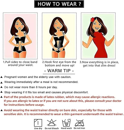 EHIW Waist Trainer for Women Latex Underbust Waist Cincher Corset Sport Girdle Hourglass Body Shaper , 3XL