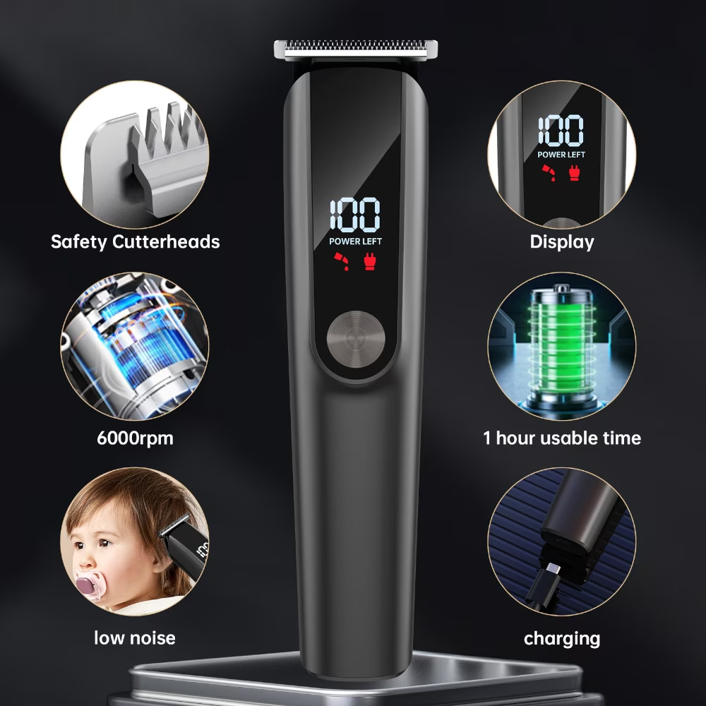 Yzhappy Beard Trimmer for Men Hair Clippers - 5 in 1 Professional Grooming Kit Cordless Hair Clipper Trimmers Set Waterproof,Electric Shaver Razor for Beard, Head, Hair, Body, and Face