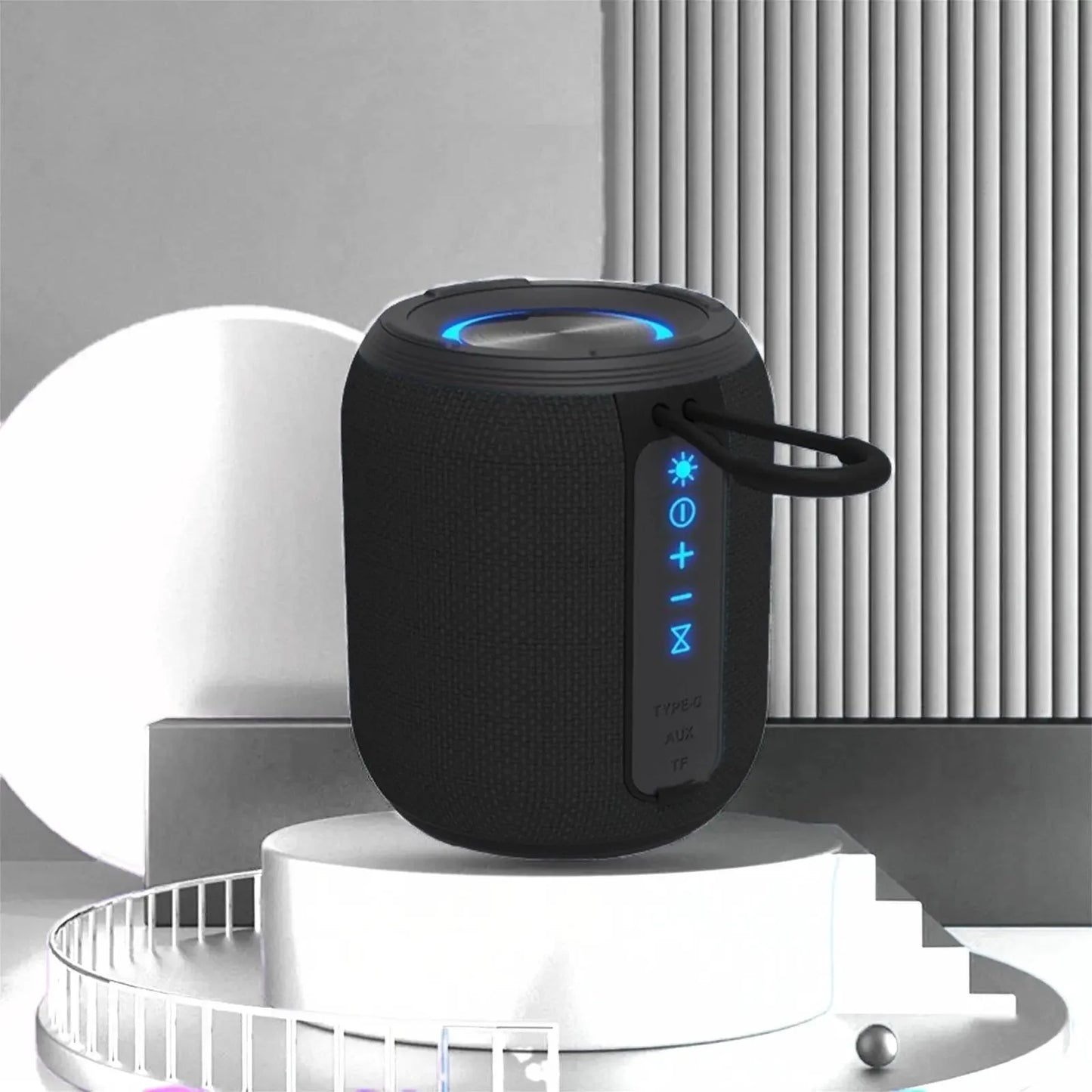 Portable Bluetooth Speaker Beach Vacation Essentials: Powerful Crystal Clear Sound/Dynamic Light/IPX5 Waterproof/All Day Playtime/BT 5.3/TWS Paring, Small Wireless Speaker for Outdoor|Travel|Camping