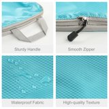 Compression Packing Cube Set for Carrying on Luggage Travel Packing Organizers with Laundry Bag for Backpack (Skyblue)