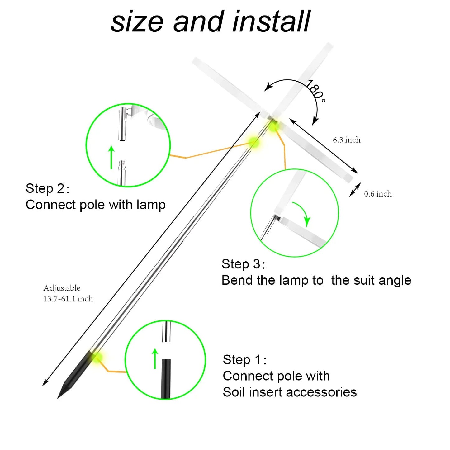 Plant Grow Light, LED Growing Light for Indoor Plants, Full Spectrum Desk Growth Lamp w/ Automatic Timer(3/9/12Hrs) & Height Adjustable, 10 Dimmable Brightness for Small Plants, 2 Packs, White