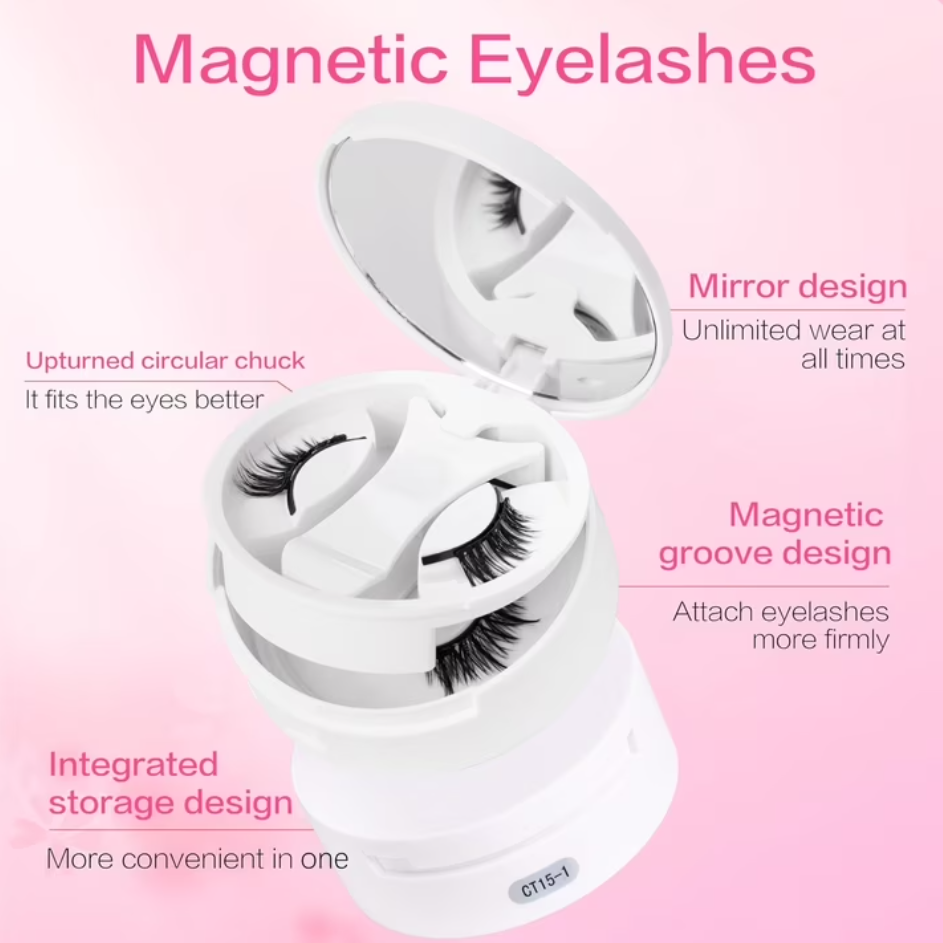 Magnetic Eyelashes Natural Look False Lashes without Eyeliner, Light Weight and Waterproof Magnetic Eyelashes No Glue