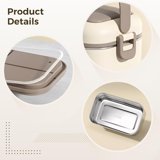 Carestrong Bento Box Adult Lunch Box, Containers for Adults Men Women with, Lunchable Food Container with Utensils, Sauce Jar, Muffin Liners, Microwave & Dishwasher Safe , lunch containers is Brown