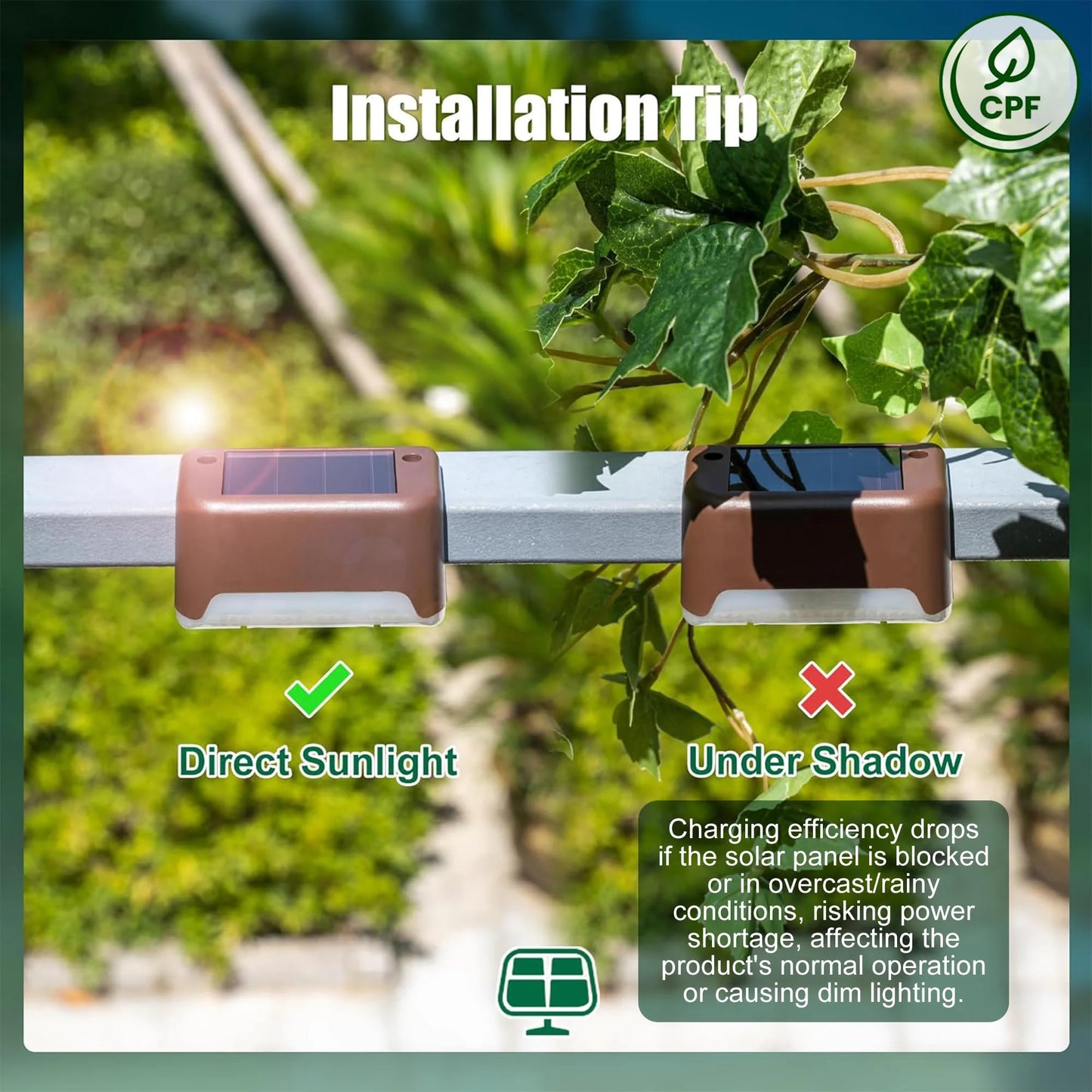 Solar Deck Lights Outdoor 16 Pack, Euur Solar Step Lights Waterproof Led Solar lights for Outdoor Stairs, Step , Fence, Yard, Patio, and Pathway