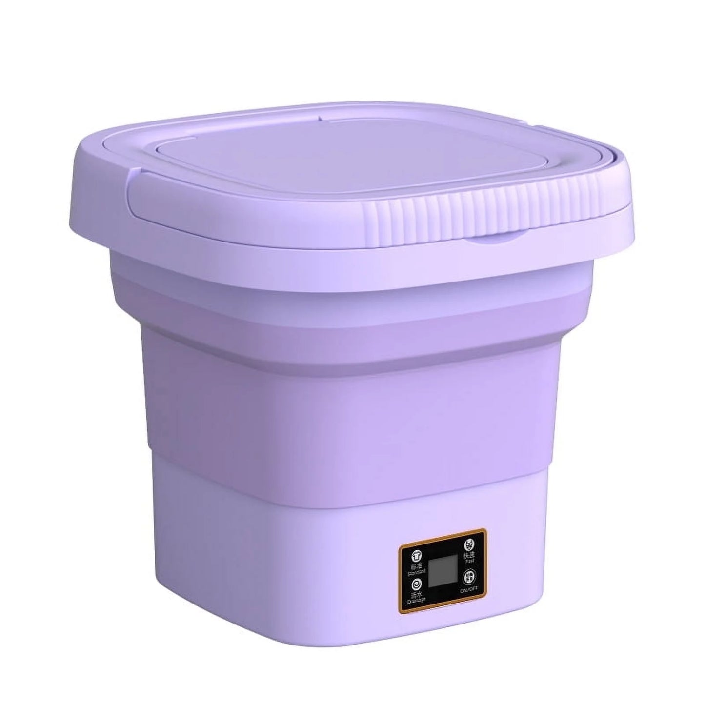 OHHSUN Portable Washing Machine, Digital Display Mini Washing Machine 9L High Capacity Foldable Washer. Suitable For Cleaning Underwear, Baby Clothes, Purple