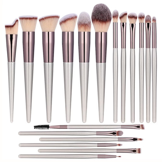 Qinghuai 18 Pcs Professional Makeup Brushes Set for Eye and Face, Premium Eye Makeup Brushes Soft Makeup Brushes