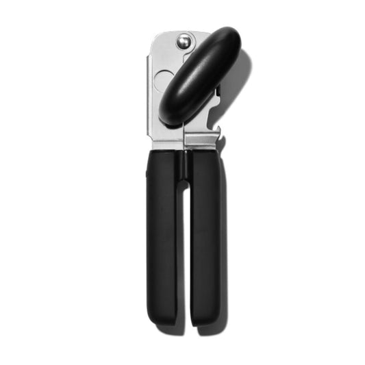 CanOpener Manual, YILUSH Can Openers Hand Held with Comfort Anti-Slip Handles, Heavy Duty Stainless Steel Can Opener Smooth Edge and Bottle Openers, Easy Turn Can Openers for Seniors, Kitchen, Black