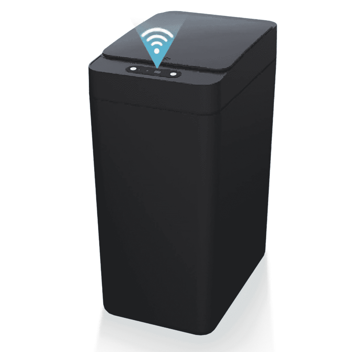 IRINNA Bathroom Small Trash Can with Lid, 2.6 Gallon Touchless Automatic Garbage Can Slim Waterproof Motion Sensor Smart Trash Bin for Bedroom, Office, Kitchen, Living Room (Black)