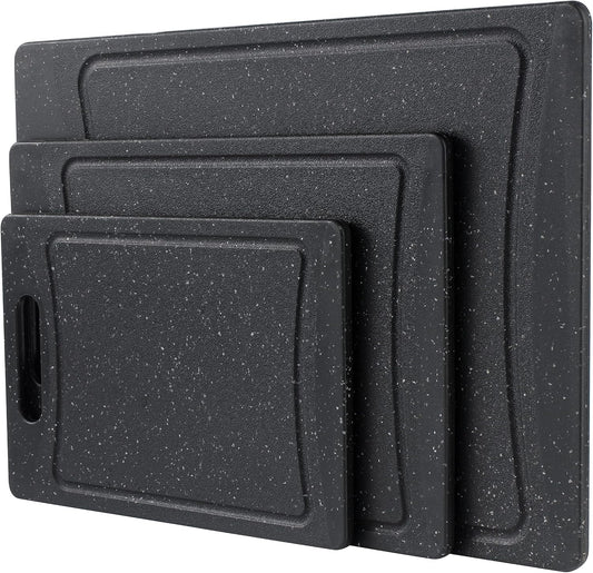 Plastic Cutting Boards for Kitchen Prep and Serving - Plastic Cutting Board Sets - Deli and Meat Cutting Boards - Kitchen Gadget Gifts