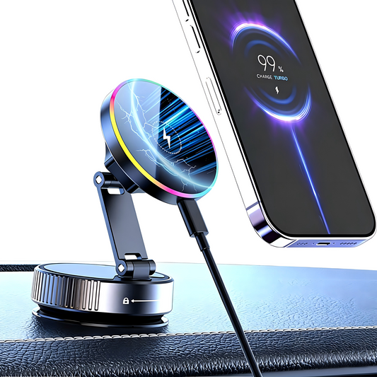 2026 Upgraded Vacuum Magnetic Car Phone Holder 360° Reinforced 96LBS Ultra Suction Cup Phone Mount for MagSafe Cell Phone Holders for Your Car/Gym/Mirror Mount for iPhone & Android
