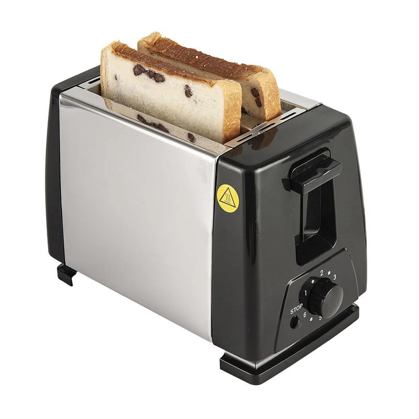 Toaster 2 Slice with Auto Shut Off & Reheat Function - 6 Browning Settings, Countertop Kitchen Essentials for Bagel Muffins Toast Pastry Waffles Grain Sweet Bread, 750W - Black
