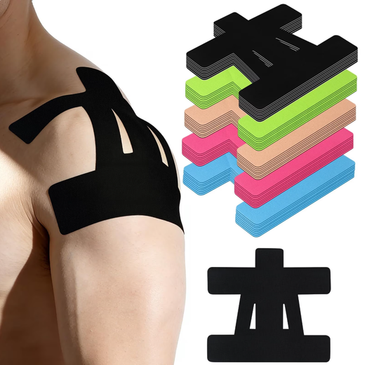 Kinesiology Tape for Shoulder,Shoulder Pain Relief Athletic Tapes, Shoulder Support & Stability Precut Strips, Waterproof & Elastic, Breathable Hypoallergenic Latex-Free 10PCS