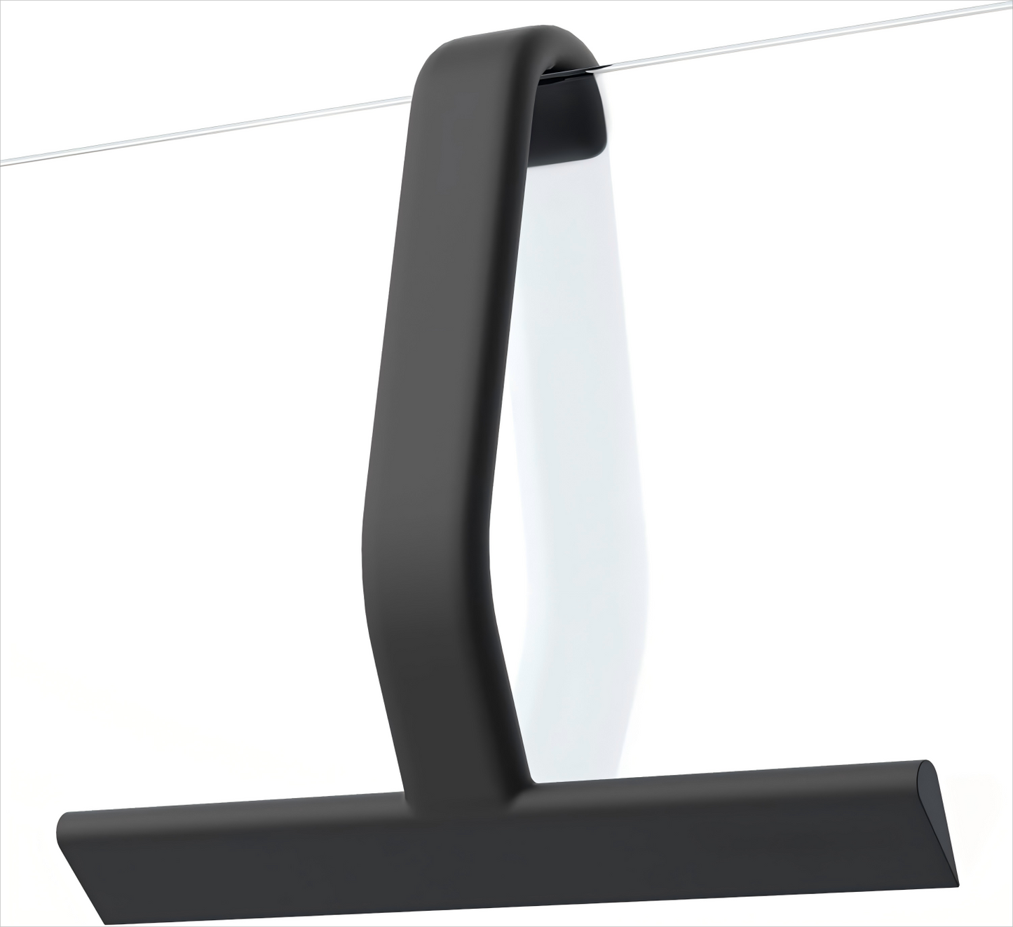 Zhue Shower Squeegee for Glass Doors, All-One-Piece Award-Winning Silicone Squeegee with Built-in Hook for Bathroom, Window, Mirror, Tile Wall,Car, Streak-Free Cleaner Tool,10-Inch Black
