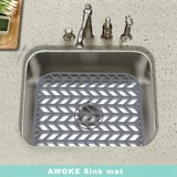 Carestrong sink mat ,Sink Protectors for Kitchen Sink - 13.6" x 11.7" Sink Mat - Heat-resistant Easy-clean Silicone Sink Mat - for Protection of Stainless Steel Sink Pack of 2