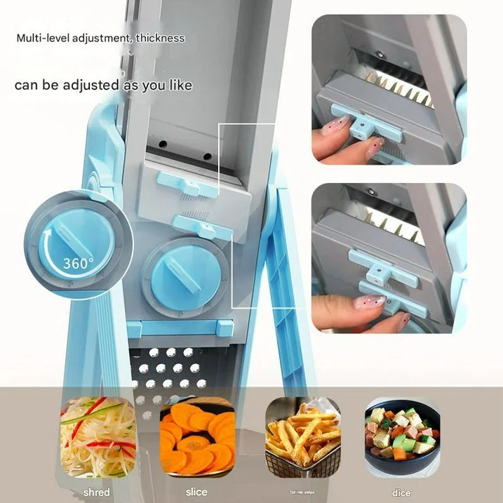 Safe Mandoline Slicer Plus, Biger Size, Adjustable Vegetable Food Chopper Potato Fries Cutter, Detachable Blade, Kitchen Chopping Artifact, Gift