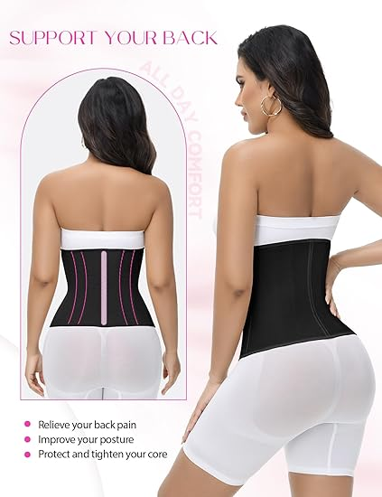 EHIW Waist Trainer for Women Latex Underbust Waist Cincher Corset Sport Girdle Hourglass Body Shaper , 3XL