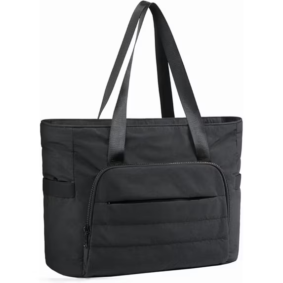 Tote Bag for Women, Lightweight Large Tote Bag with Yoga Mat Strap, Quilted Shoulder Bag Handbag for Travel Work Gym