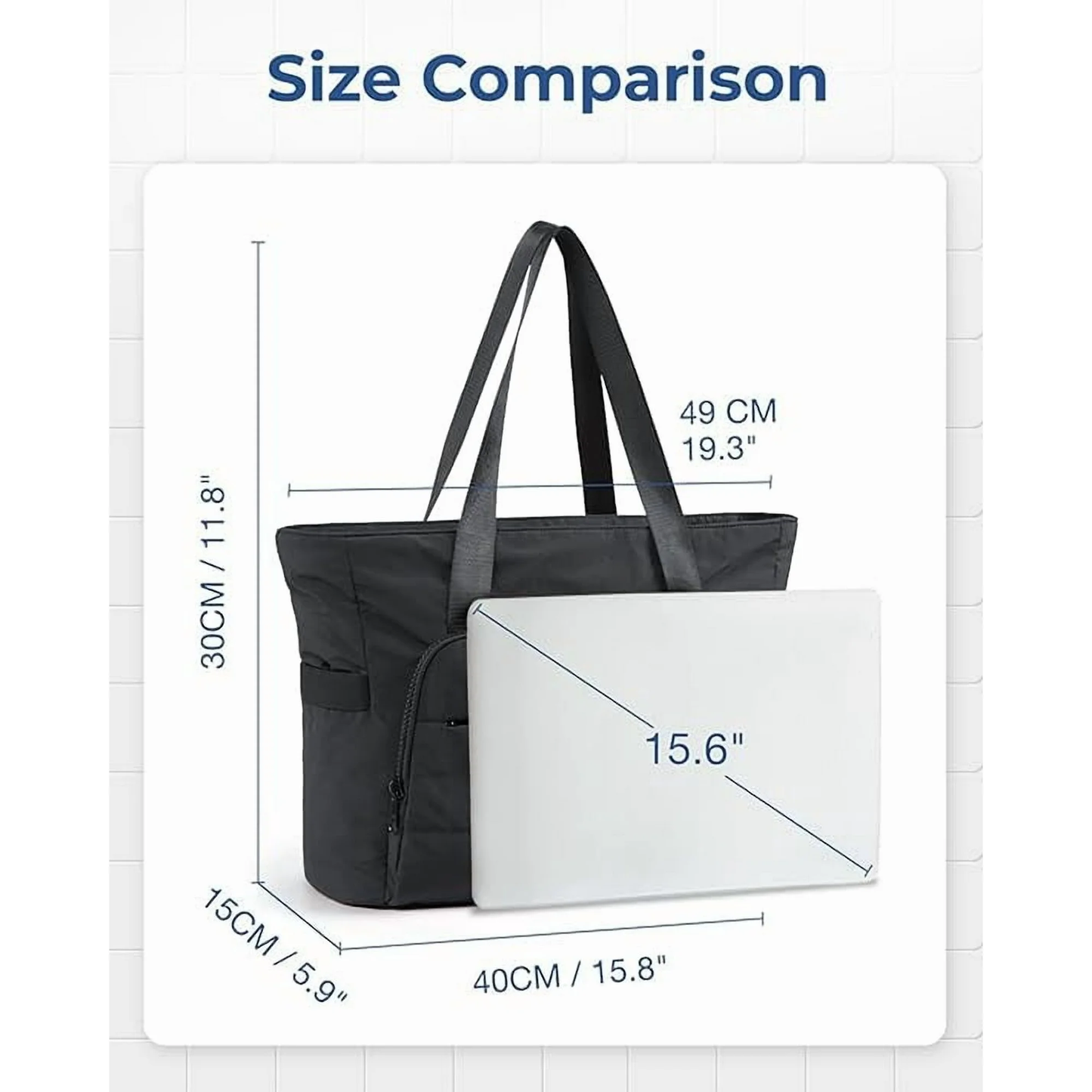 Tote Bag for Women, Lightweight Large Tote Bag with Yoga Mat Strap, Quilted Shoulder Bag Handbag for Travel Work Gym