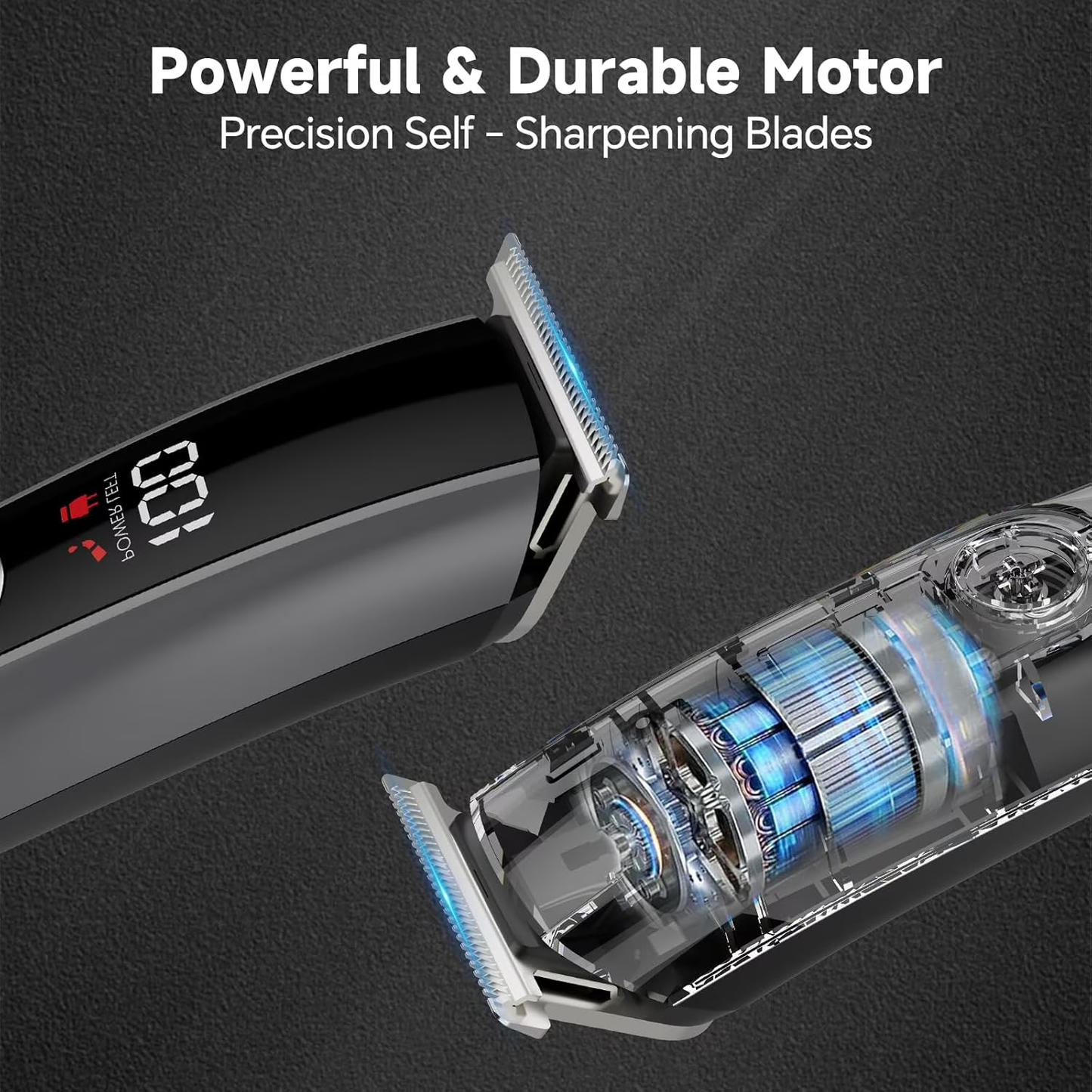 Yzhappy Beard Trimmer for Men Hair Clippers - 5 in 1 Professional Grooming Kit Cordless Hair Clipper Trimmers Set Waterproof,Electric Shaver Razor for Beard, Head, Hair, Body, and Face