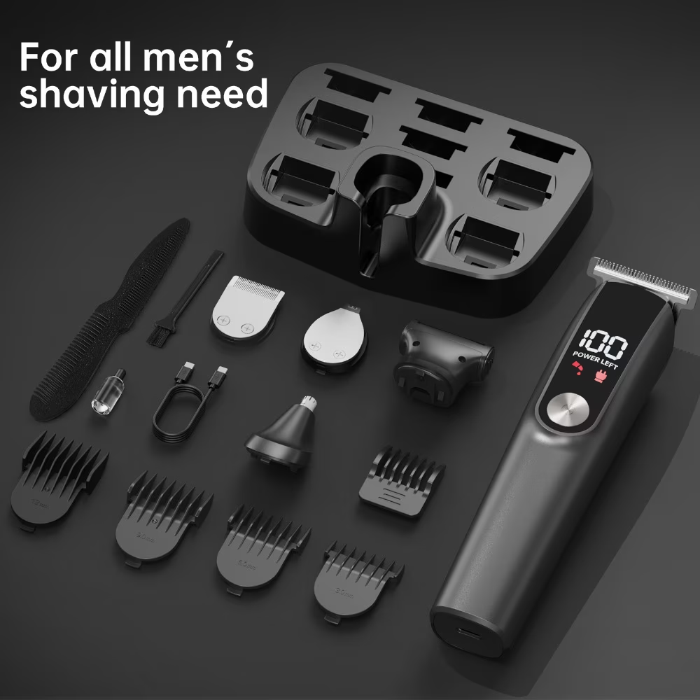 Yzhappy Beard Trimmer for Men Hair Clippers - 5 in 1 Professional Grooming Kit Cordless Hair Clipper Trimmers Set Waterproof,Electric Shaver Razor for Beard, Head, Hair, Body, and Face