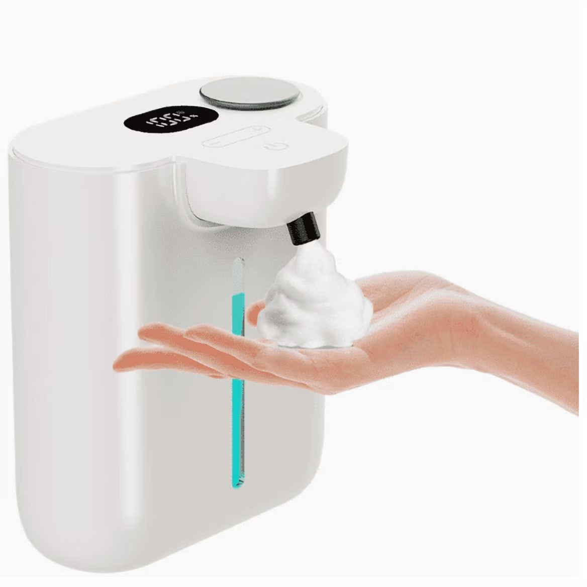 Zhue Automatic Soap Dispenser Touchless, Hands-Free, Multi Adjustable Volume, Long Battery Life, Compatible with Thick & Thin Dish/Hand Soap for Bathroom and Kitchen, Easy for Toddlers, White