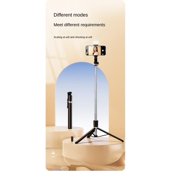 DJJD Selfie Stick for Phone, Extendable Travel Tripod with Detachable Remote for Photography, Selfies, Compatible with All Cell Phones, Black