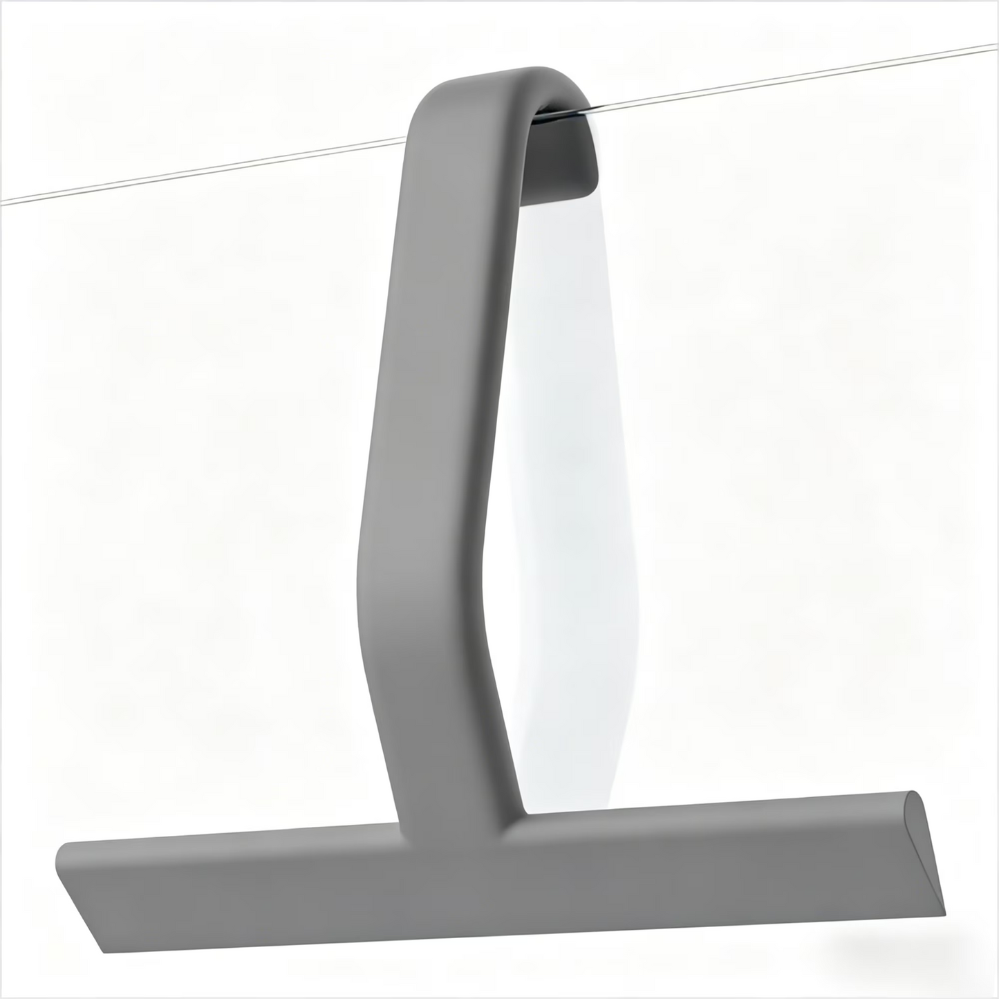 Zhue Shower Squeegee for Glass Doors, All-One-Piece Award-Winning Silicone Squeegee with Built-in Hook for Bathroom, Window, Mirror, Tile Wall,Car, Streak-Free Cleaner Tool,10-Inch Grey