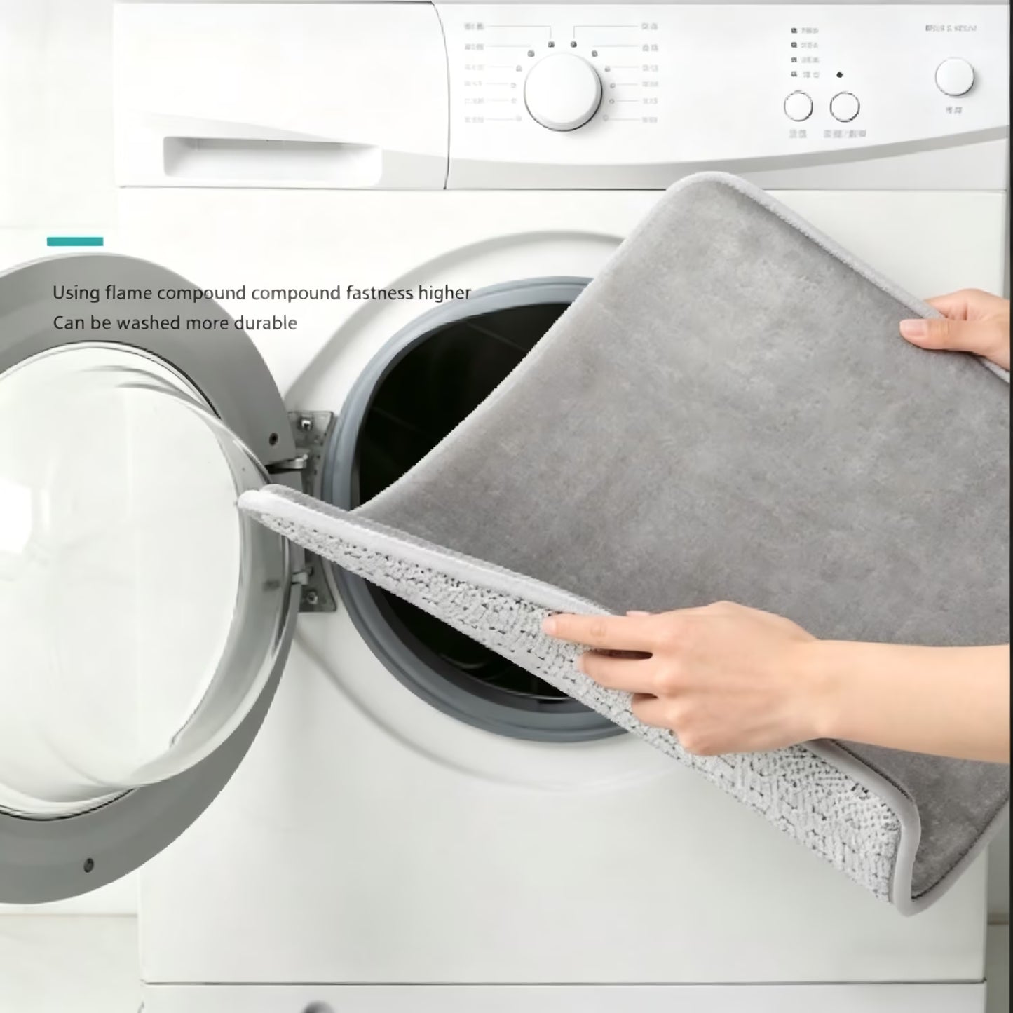 Memory Foam Bath Mat, Super Soft Absorbent Bathroom Rug Non Slip, Quick Dry, Machine Washable Floor Carpet for Tub Shower, Home Decor Accessories, 51x81, Grey