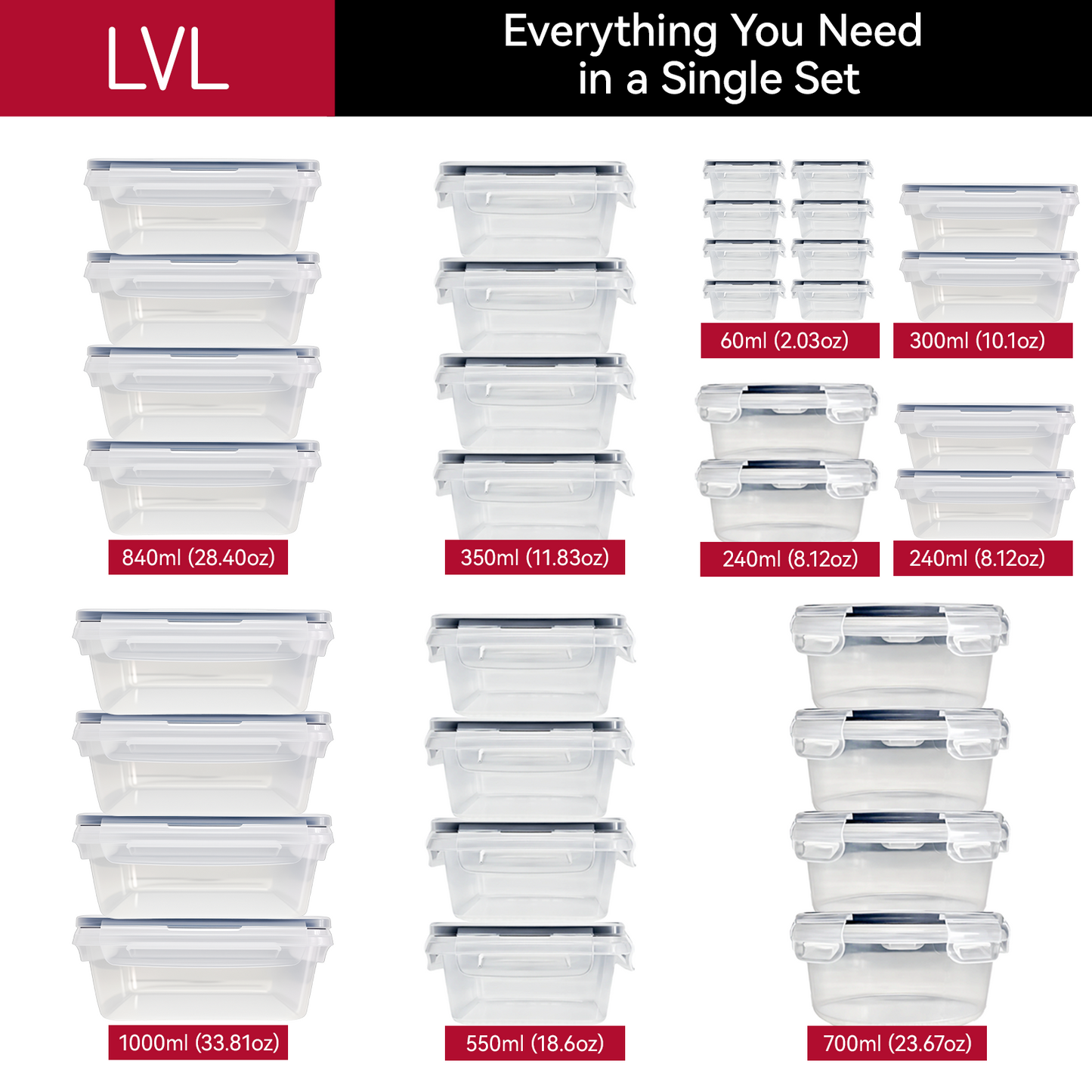 68 Pcs Food Storage Containers with Lids Airtight, Plastic Meal Prep Container for Pantry & Kitchen Organization & bento box & snack containers, BPA-Free, Leak-Proof with Labels & Marker Pen