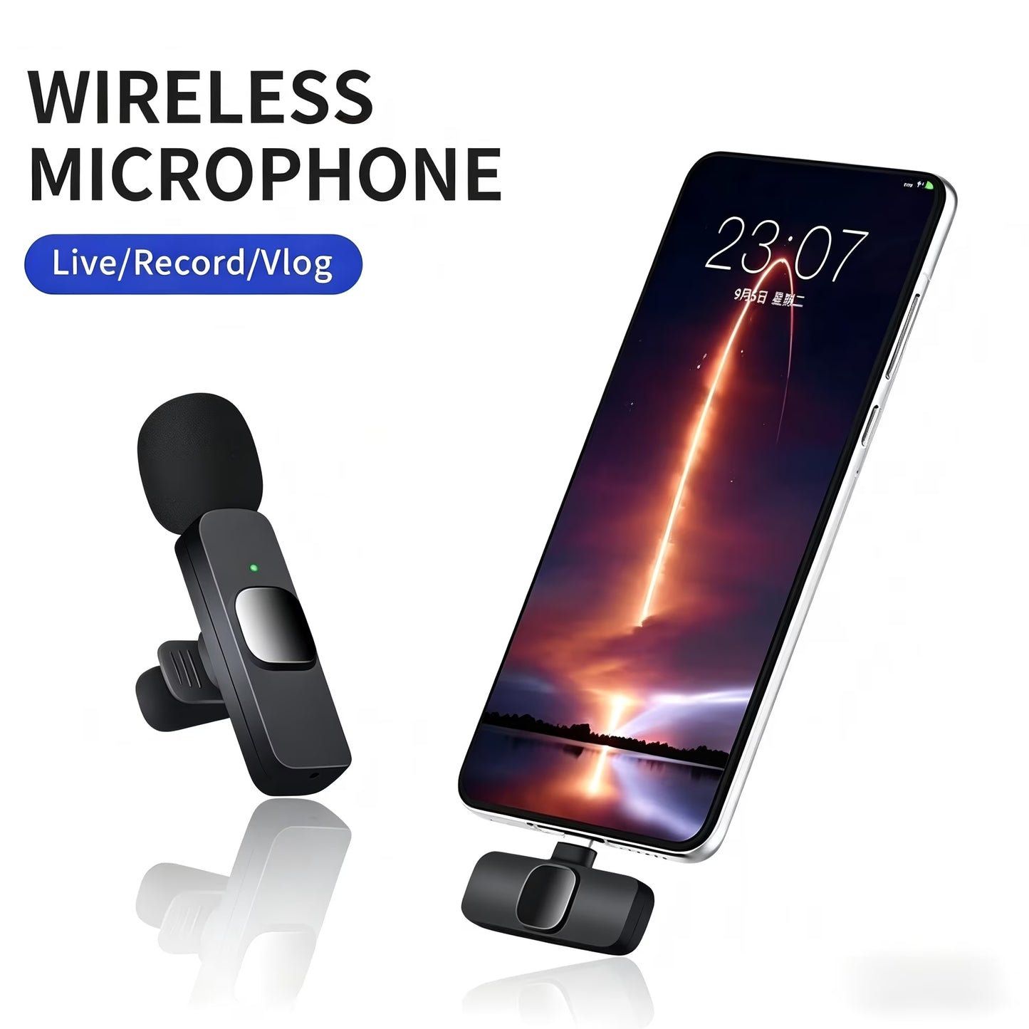 Avoben Wireless Mini Microphone for iPhone and Android Phones - Lavalier Microphone for Audio and Video Recording - Clip-on Microphone for Content Creators such as YouTube, TikTok, Podcasts, and Vlog