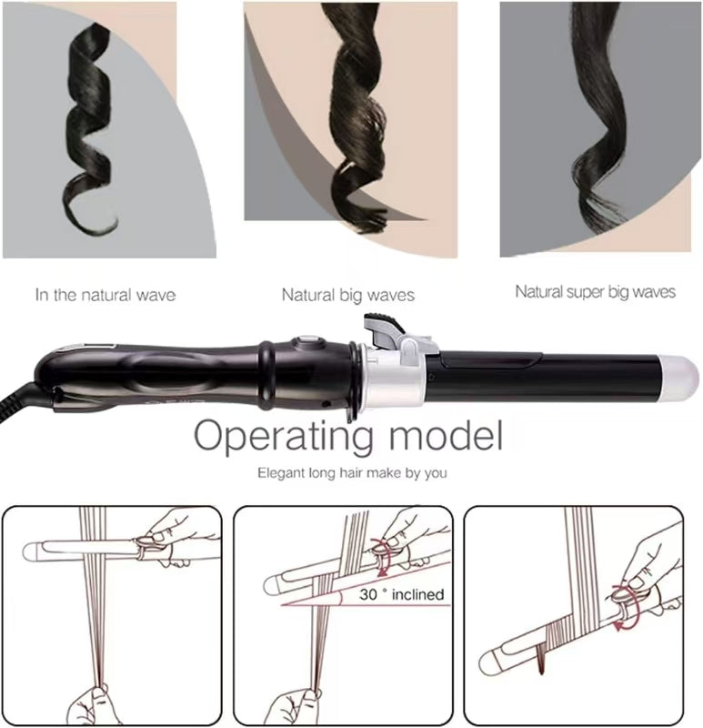 IDFINE Ceramic 1-Inch Curling Iron, 1-inch barrel produces classic curls-for use on short, medium, and long hair