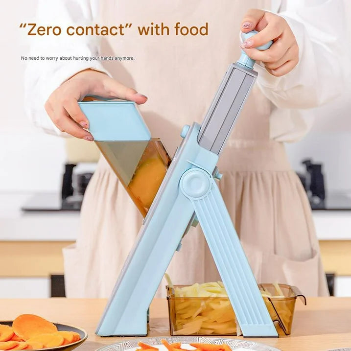 Safe Mandoline Slicer Plus, Biger Size, Adjustable Vegetable Food Chopper Potato Fries Cutter, Detachable Blade, Kitchen Chopping Artifact, Gift