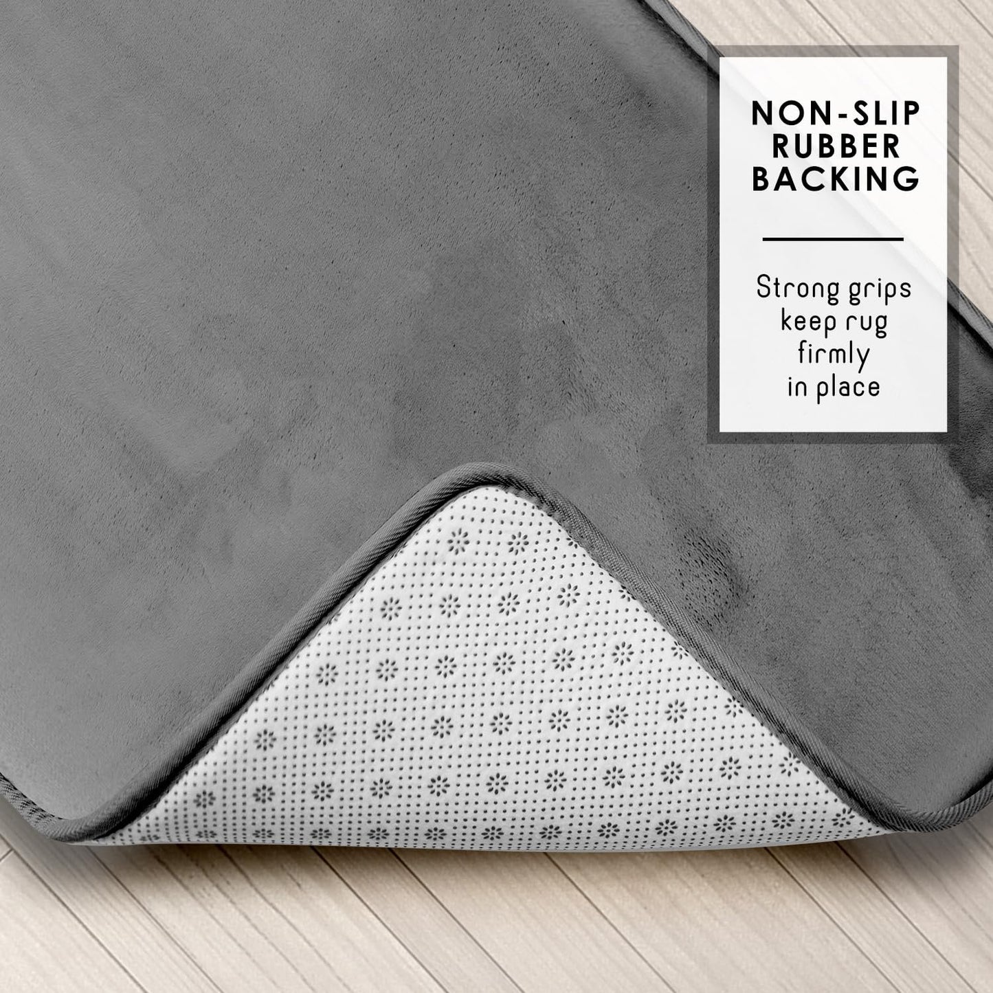 Memory Foam Bath Mat, Super Soft Absorbent Bathroom Rug Non Slip, Quick Dry, Machine Washable Floor Carpet for Tub Shower, Home Decor Accessories, 51x81, Grey