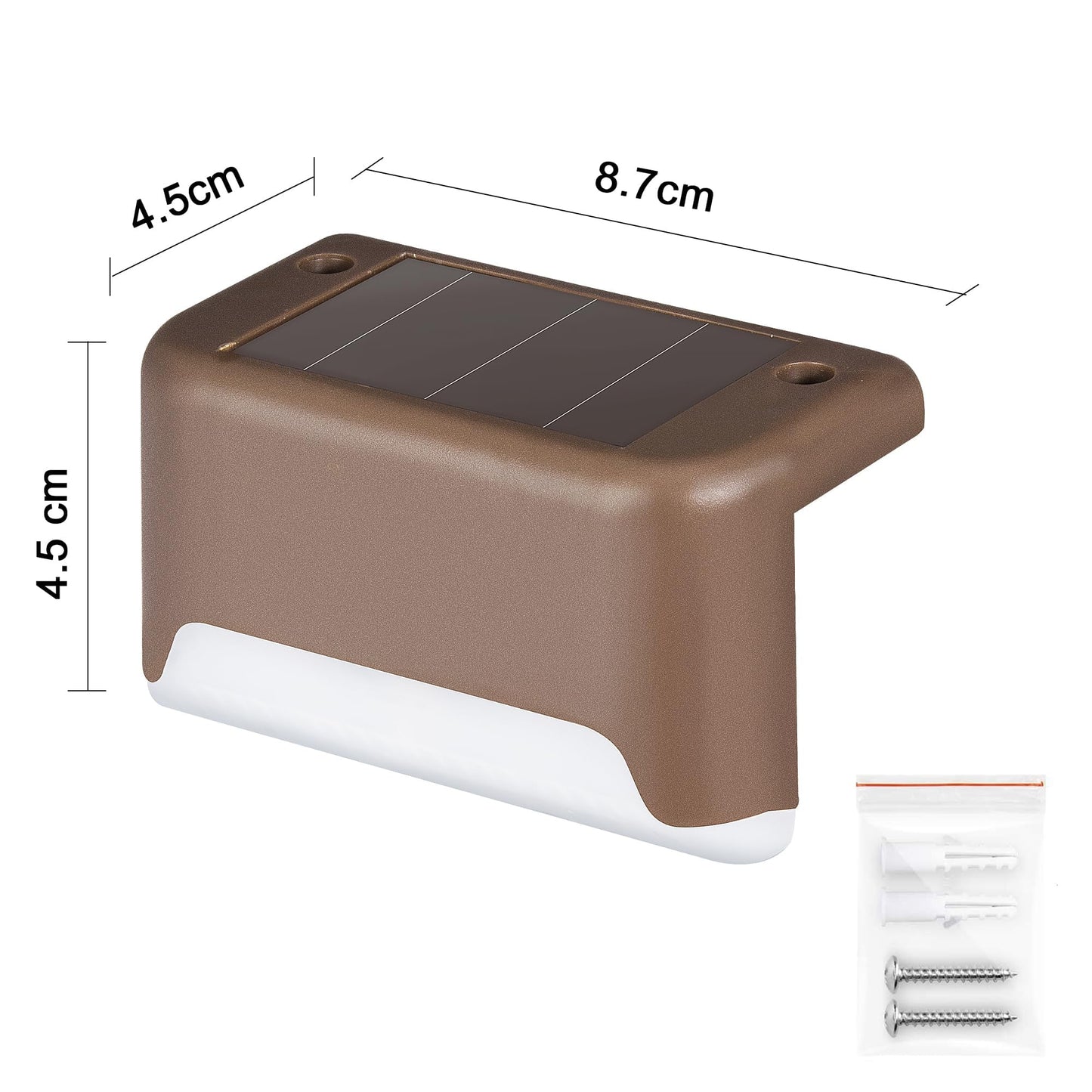 Solar Deck Lights Outdoor 16 Pack, Euur Solar Step Lights Waterproof Led Solar lights for Outdoor Stairs, Step , Fence, Yard, Patio, and Pathway