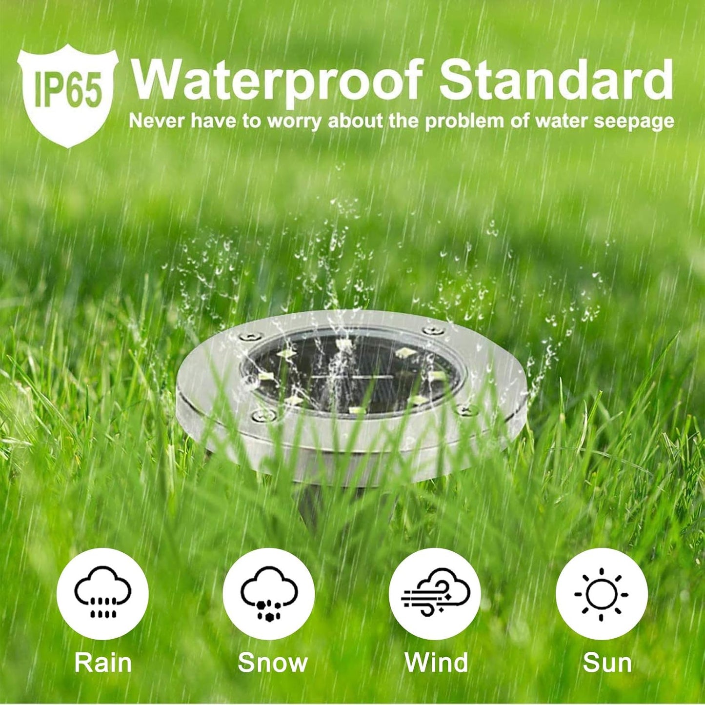 Solar Ground Lights, Waterproof Solar Garden Lights, Upgraded Outdoor Garden Waterproof Bright in-Ground Lights, Landscape Lights for Pathway,Yard,Deck,Lawn,Patio,Walkway (12 Pack Warm Light)