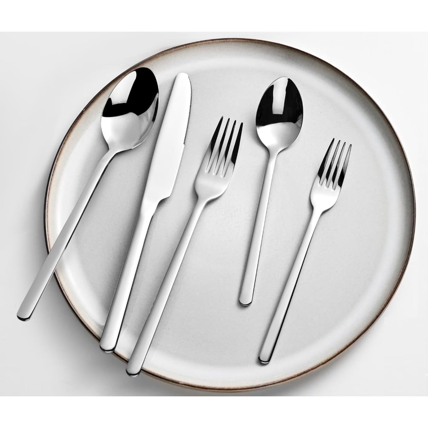 Yilush Silverware Set, 30 Piece Flatware Cutlery Set for 6, 18/10 Stainless Steel Silverware Mirror Polished Dishwasher Safe for Home, Restaurant, Wedding, Party(Silver, 30 pieces for 6)