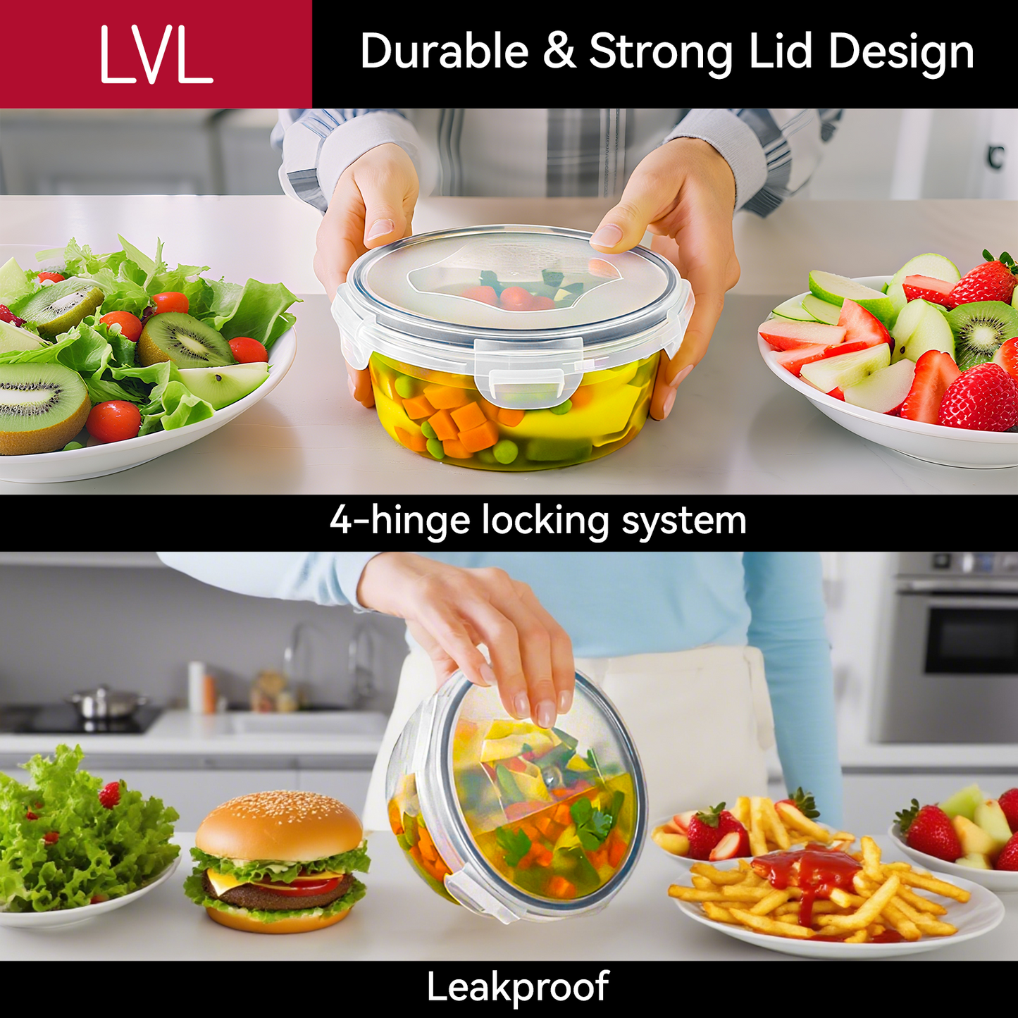68 Pcs Food Storage Containers with Lids Airtight, Plastic Meal Prep Container for Pantry & Kitchen Organization & bento box & snack containers, BPA-Free, Leak-Proof with Labels & Marker Pen