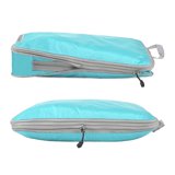 Compression Packing Cube Set for Carrying on Luggage Travel Packing Organizers with Laundry Bag for Backpack (Skyblue)