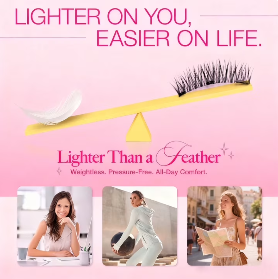 Magnetic Eyelashes Natural Look False Lashes without Eyeliner, Light Weight and Waterproof Magnetic Eyelashes No Glue