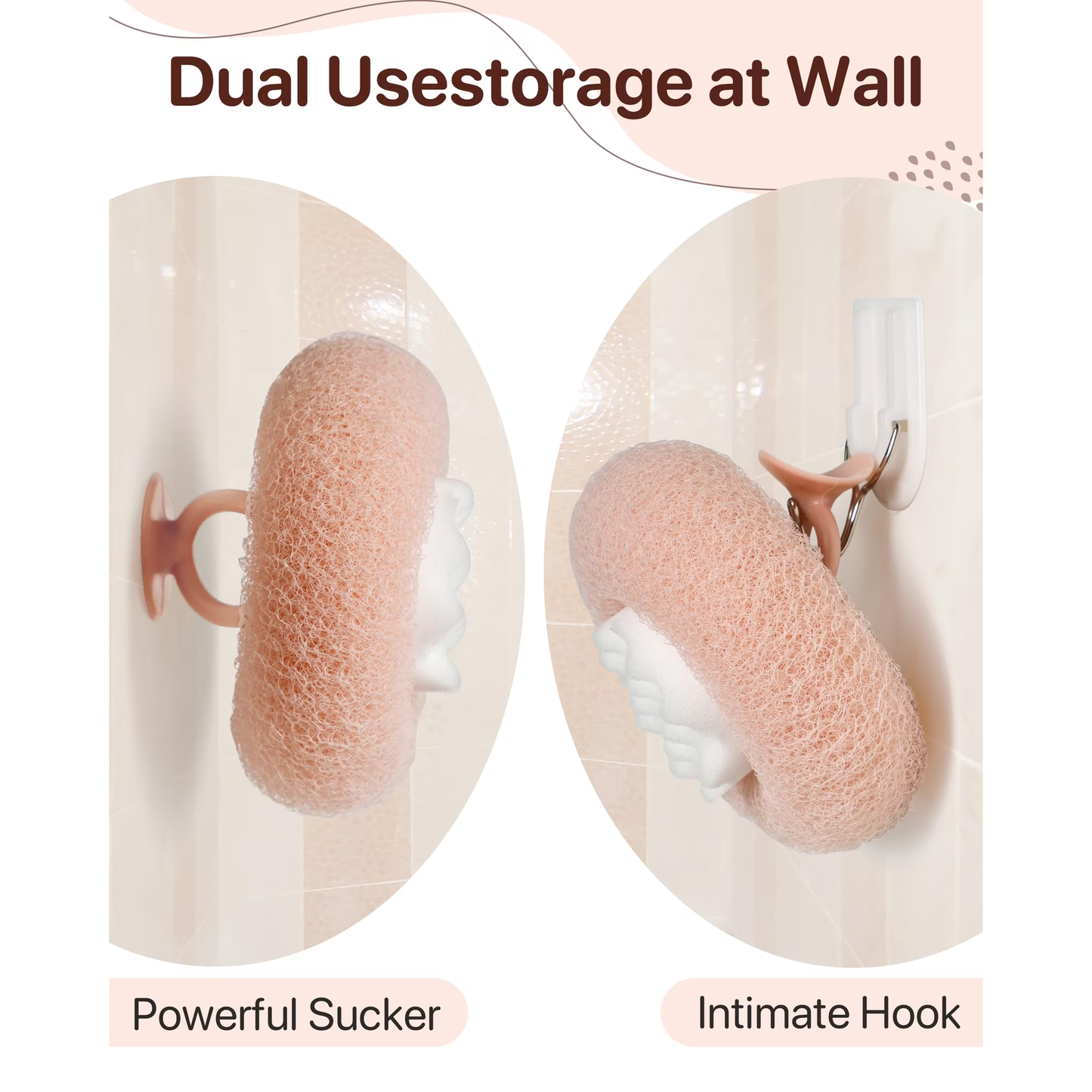 Super Soft Sunflower Suction Cup Bath Ball, 2-in-1 Shower Scrubber Sponge for Body, Upgraded Sponge Mesh Pouf Bath Ball, Magic Exfoliating Bath Sponge Shower Ball for Women Men Shower