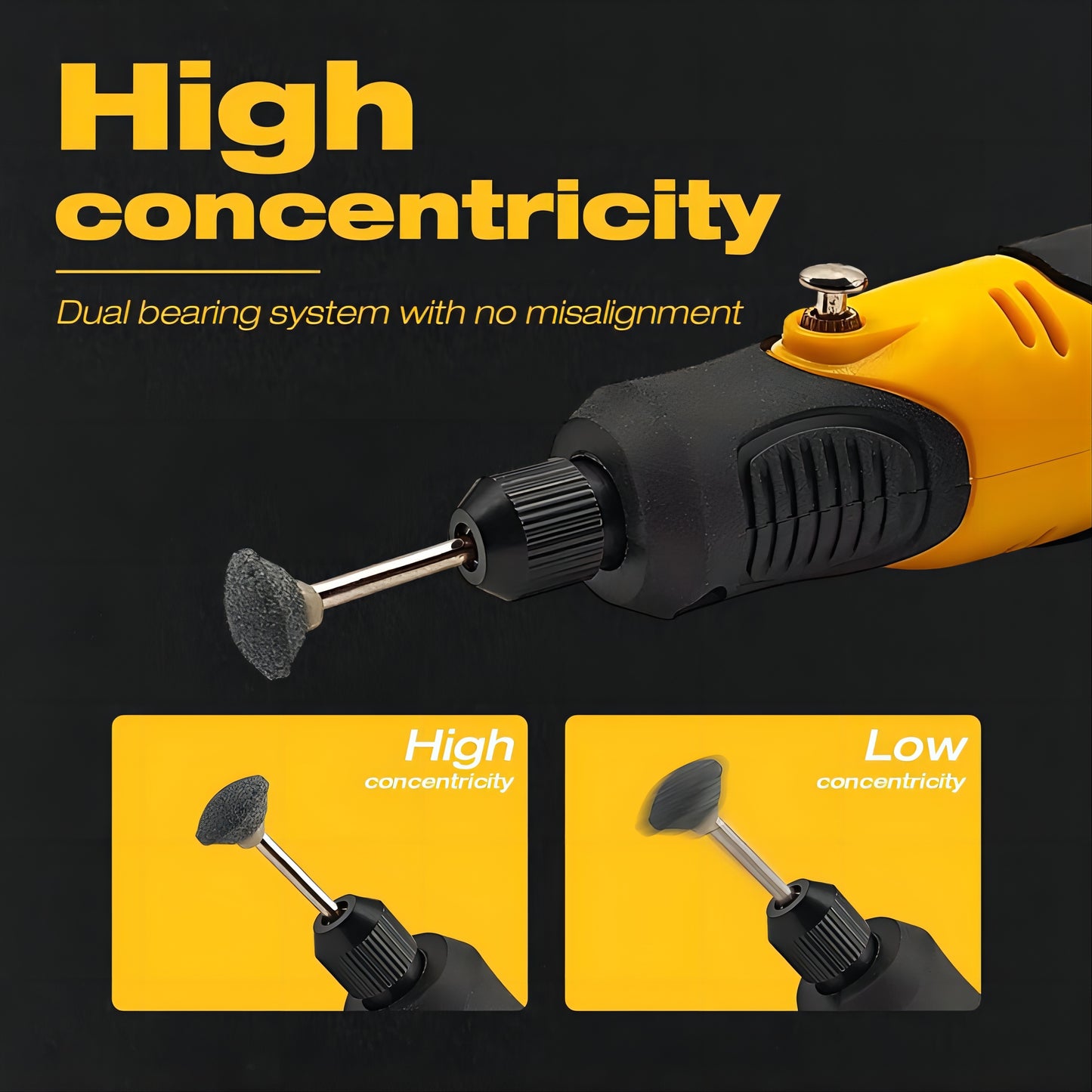 Mini Cordless Rotary Tool, 3-Speed and USB Charging with 57 Accessories, Multi-Purpose 3.7V Power Rotary Tool for Sanding, Polishing, Drilling, Etching, Engraving, DIY Crafts