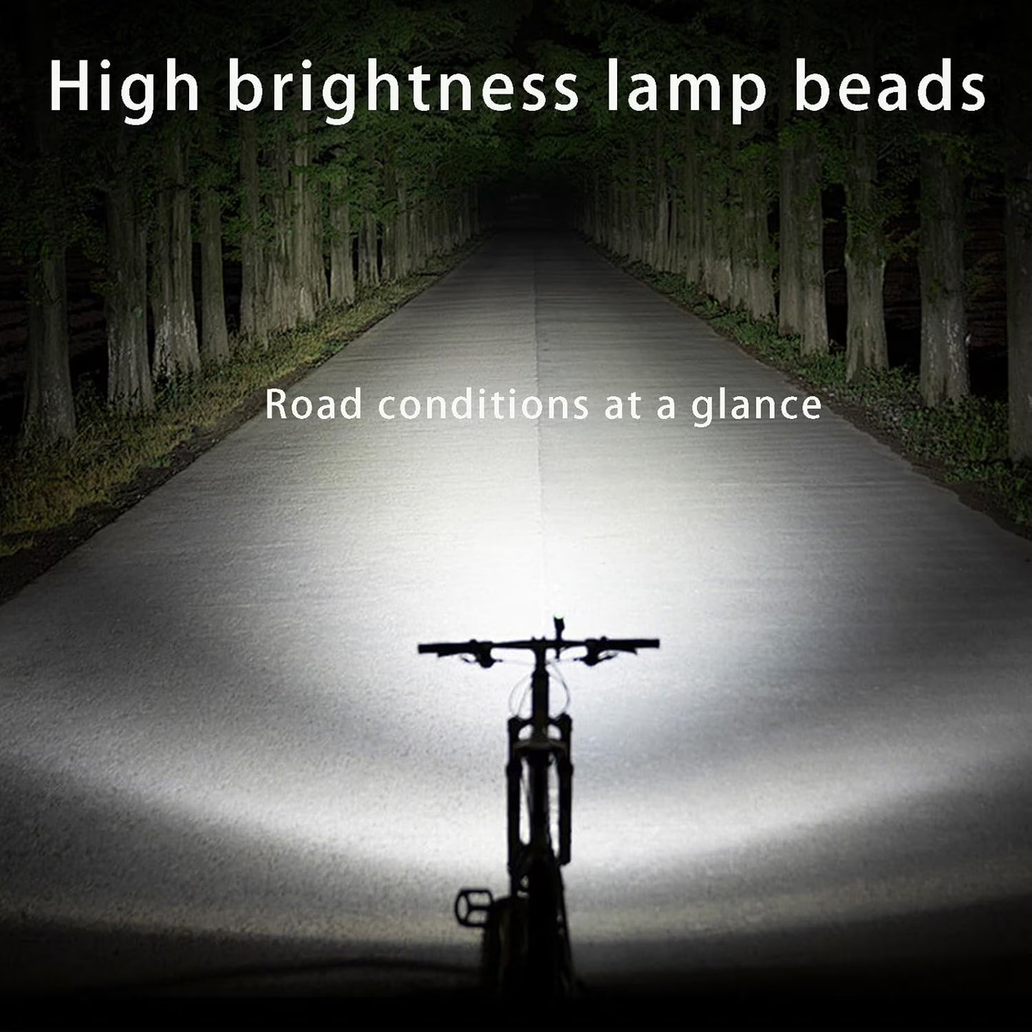 Mikhai Bike Lights, High Lumens Super Bright Bike Light, USB Rechargeable Bike Headlight & Taillight Set, Waterproof Safety Bike Front & Rearlight for Road, Mountain, Night Riding.