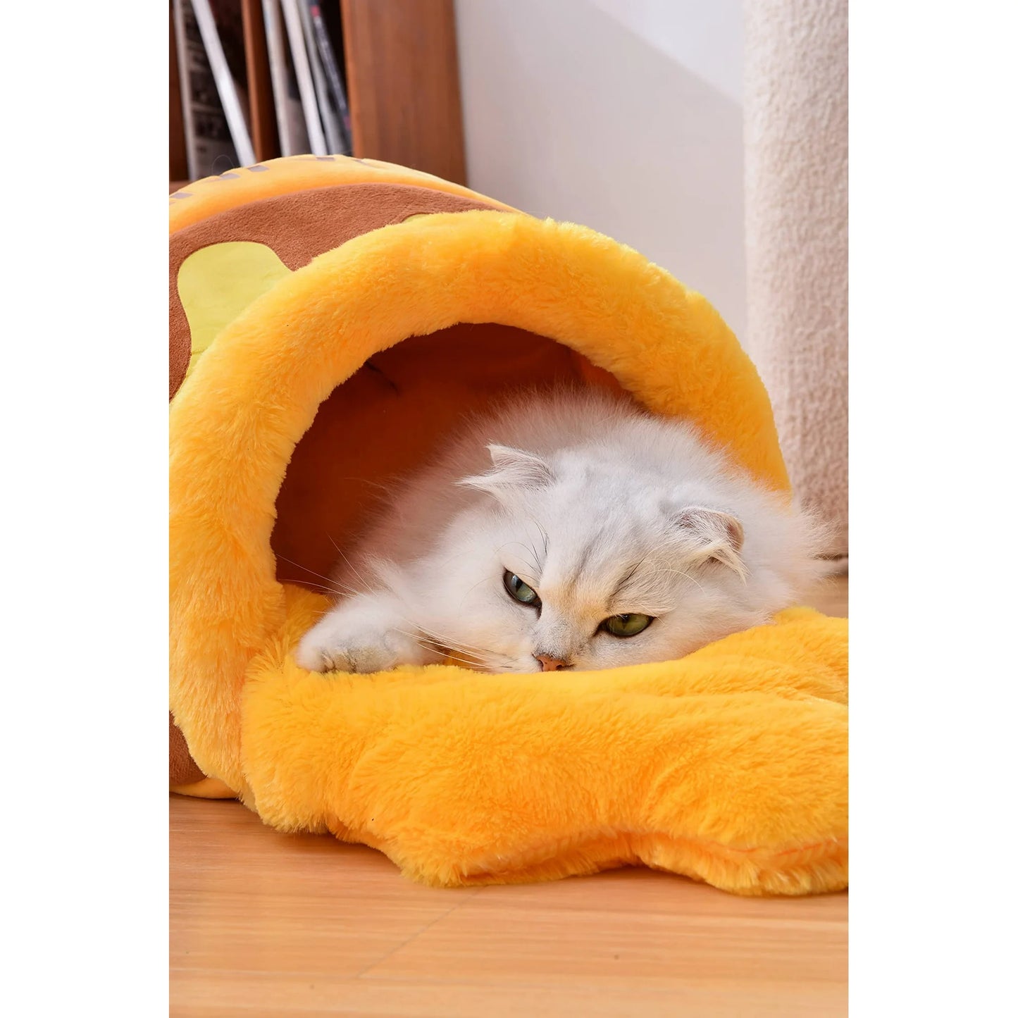 Cat Bed Honey Pot Cat Bed for Indoor - Comfortable Memory Foam Pet Furniture with Cat House Tent - with Removable Washable Cushioned Pillow, Cute Soft Self Warming Kitten beds for Breeds