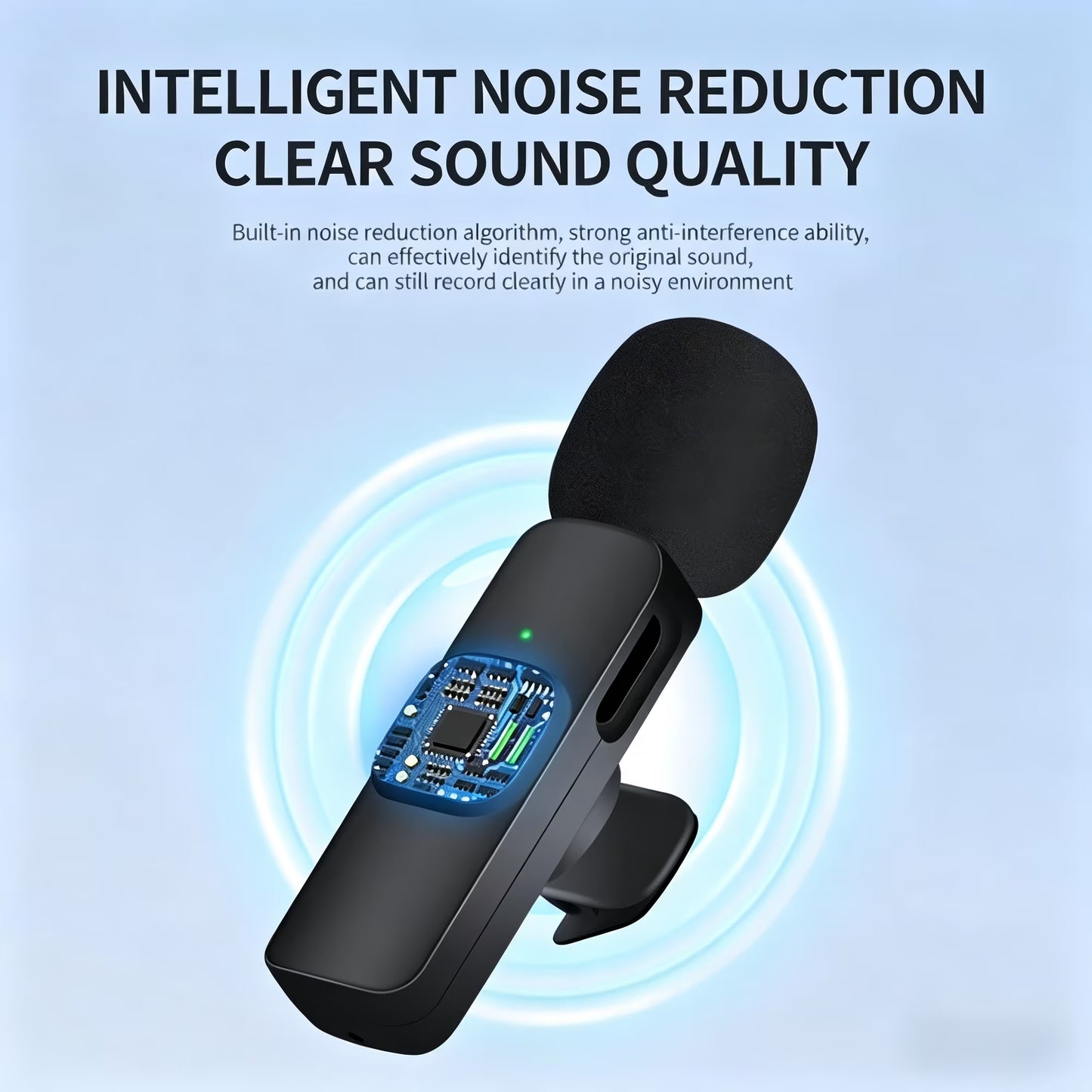 Avoben Wireless Mini Microphone for iPhone and Android Phones - Lavalier Microphone for Audio and Video Recording - Clip-on Microphone for Content Creators such as YouTube, TikTok, Podcasts, and Vlog