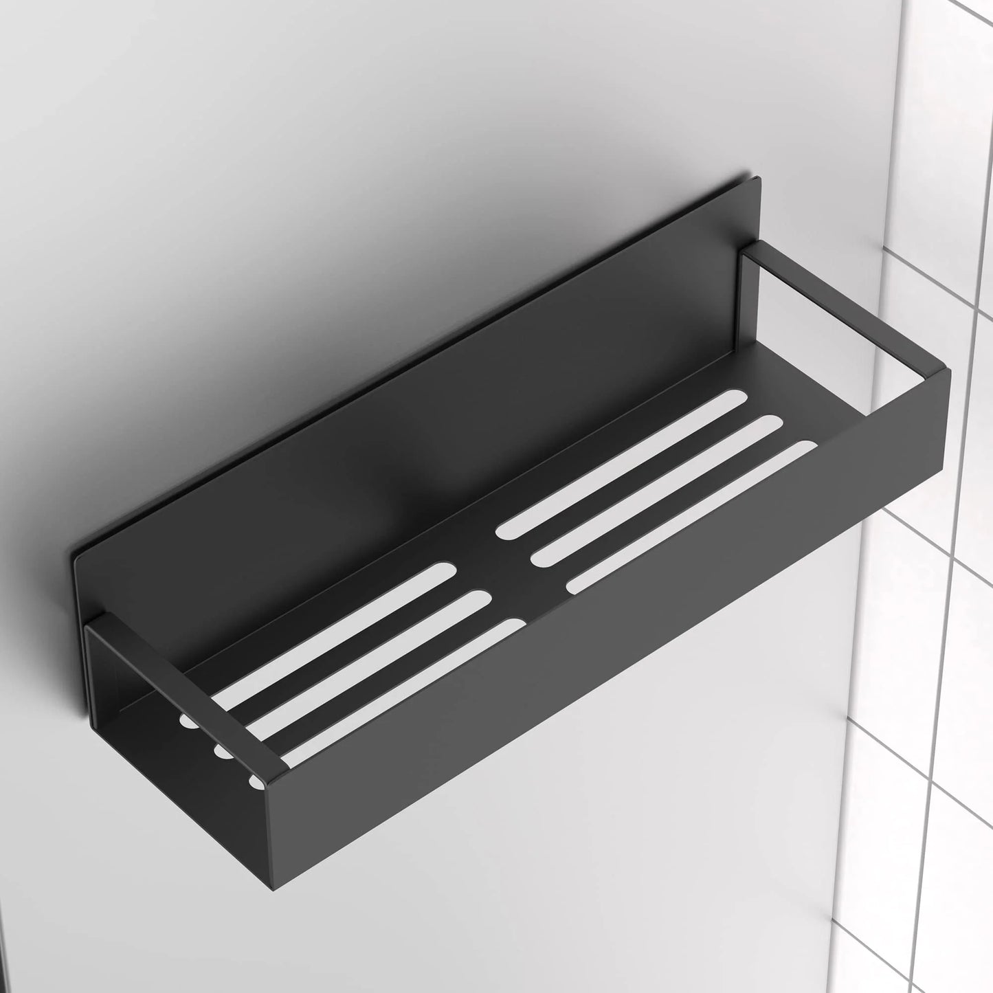 Magnetic Spice Rack Organizer, 4 Pack Moveable Fridge Spice Shelves for Refrigerator and Oven, Metal Refrigerator Shelf-Black