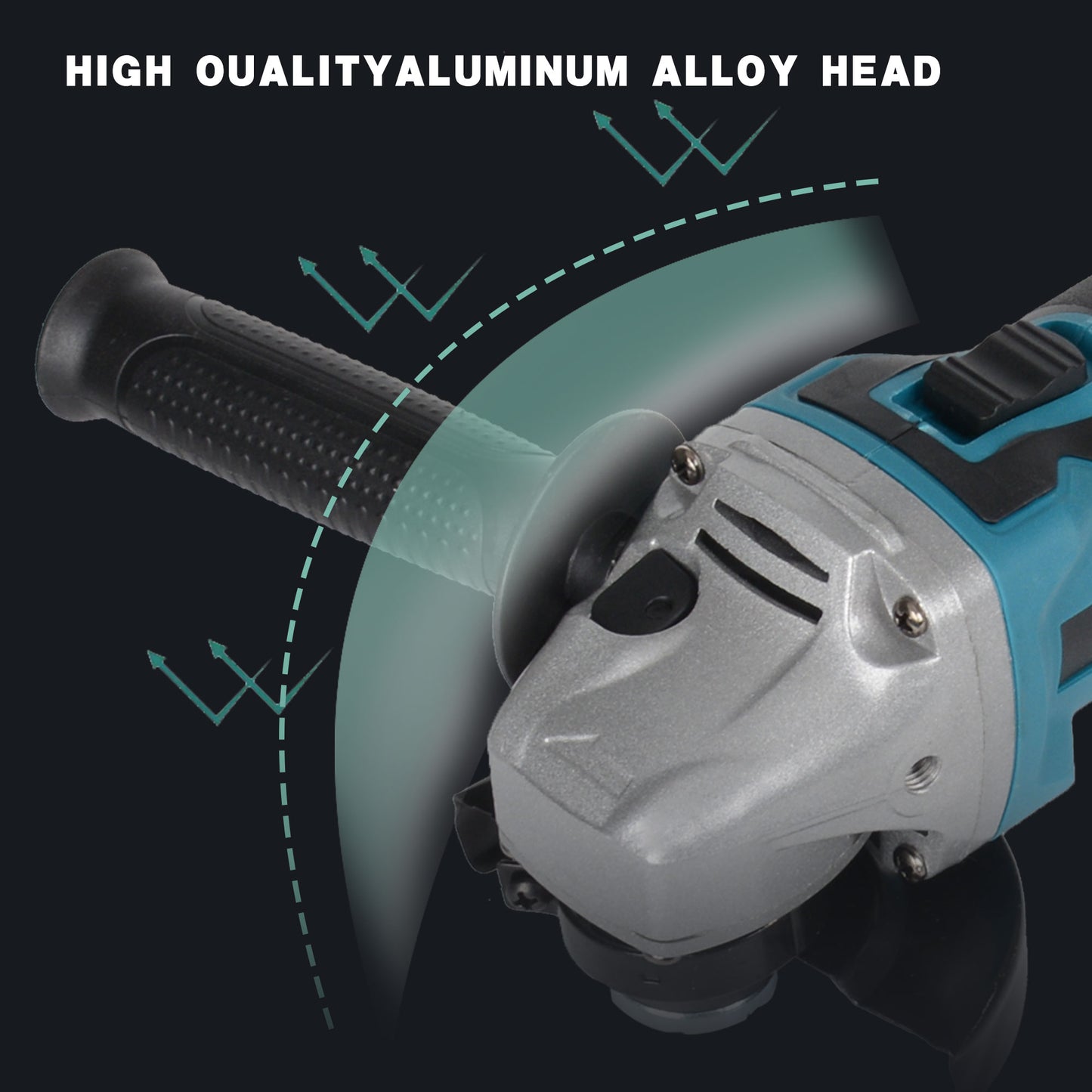 Euur 21V Cordless Angle Grinder, 4.0Ah Battery & 2A Fast Charger, 12000RPM Brushless Motor, Power Angle Grinder with Cutting & Grinding Wheels, Flap Discs for Wood Metal & Rust Removal