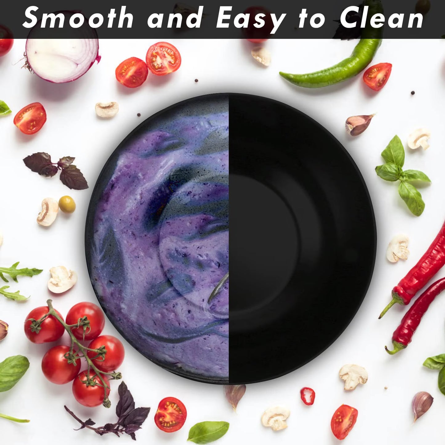 Bamboo Fiber Salad Bowl with Servers Set Large 9.8inches Nature Bamboo Mixing Bowl with Servers with Lid Spoon and Fork for Fruits,Salads and Vegetables