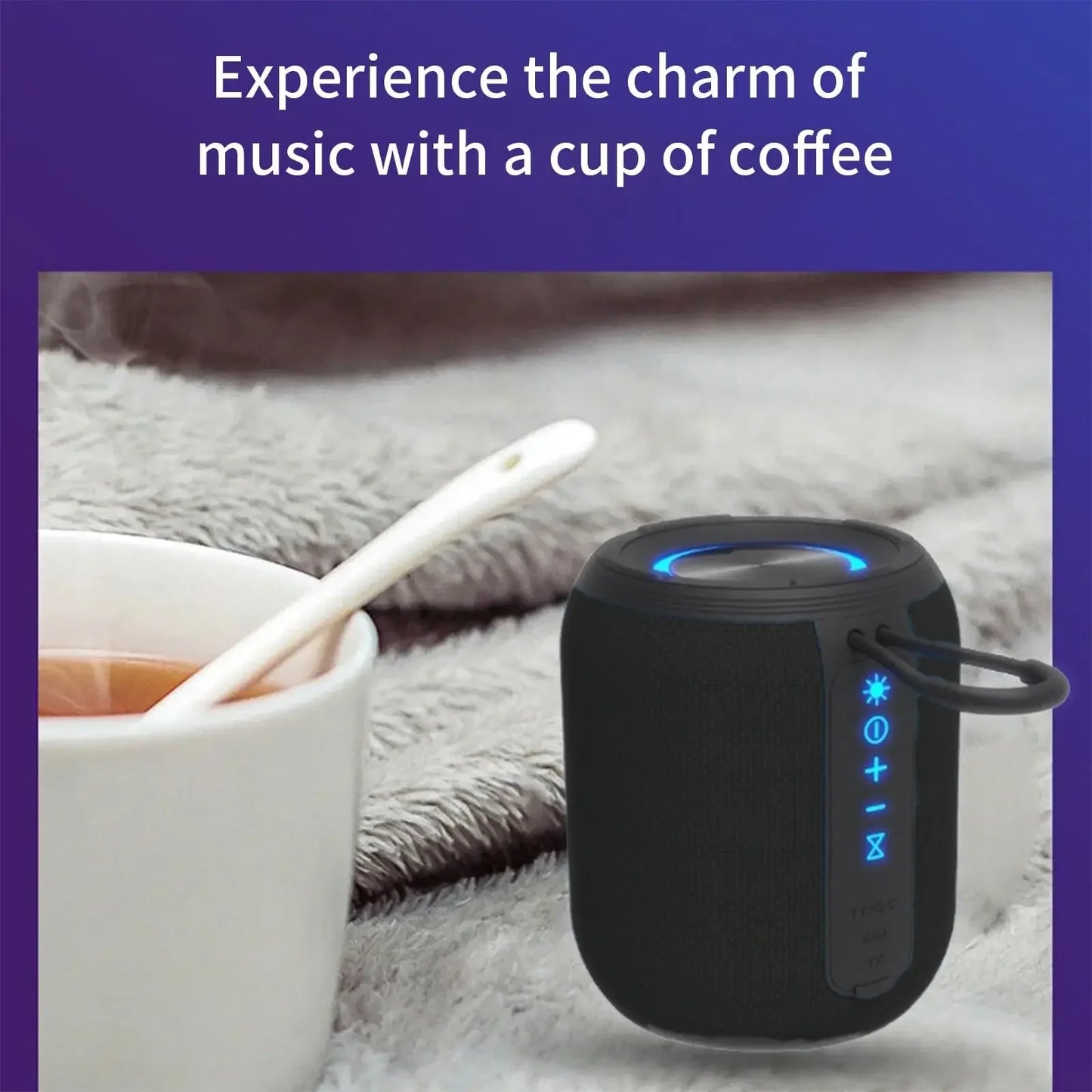 Portable Bluetooth Speaker Beach Vacation Essentials: Powerful Crystal Clear Sound/Dynamic Light/IPX5 Waterproof/All Day Playtime/BT 5.3/TWS Paring, Small Wireless Speaker for Outdoor|Travel|Camping