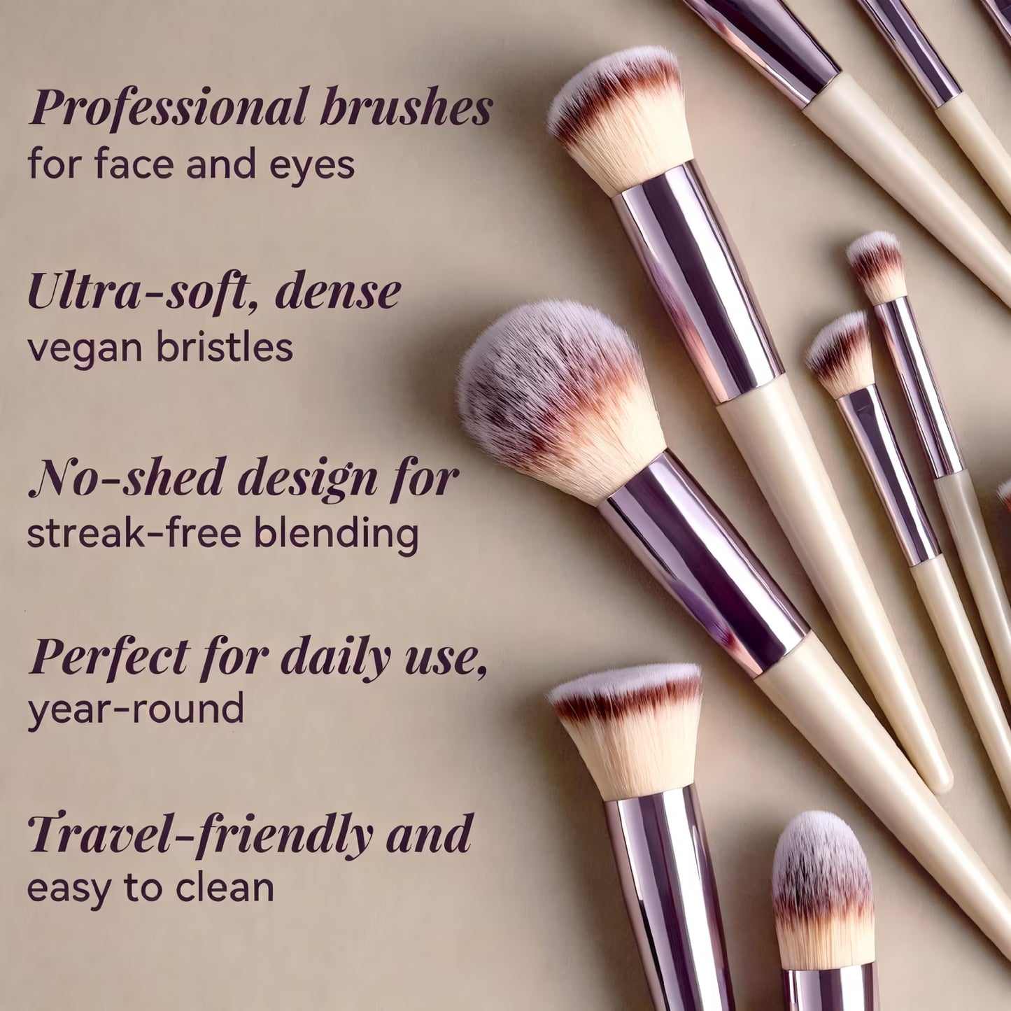 Qinghuai 18 Pcs Professional Makeup Brushes Set for Eye and Face, Premium Eye Makeup Brushes Soft Makeup Brushes