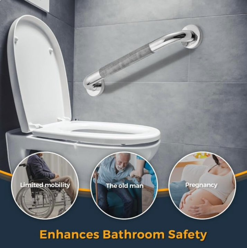 Grab Bars for Bathtubs and Showers 2 Pack Suction Grab Bar, Heavy Duty Shower Handle Removable Bath Handrails for Seniors and Elderly, Bathroom Safety Grip No Drilling Waterproof